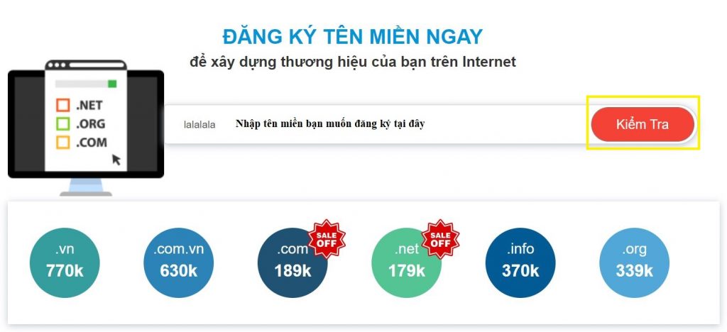 Cách đăng ký tên miền khuyến mãi .COM và .NET tại KDATA (1)