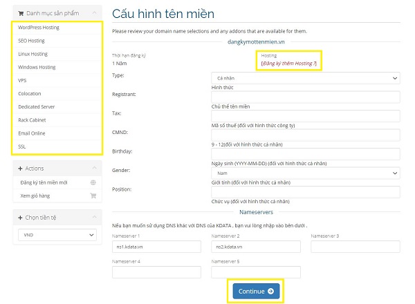 Cách đăng ký tên miền khuyến mãi tháng 2/2021 tại KDATA (3)