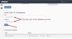 Cách tạo Database, User quản lý và phân quyền trong cPanel (4)