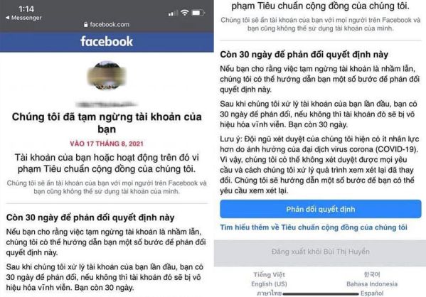 Cách kháng nghị khi tài khoản Facebook bị khóa hoặc vô hiệu hóa 1