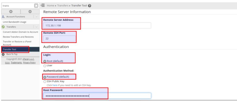 Chuyển dữ liệu website bằng transfer tool trên cpanel WHM (1)