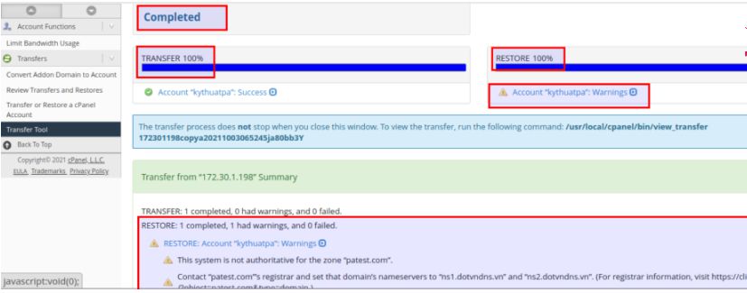 Chuyển dữ liệu website bằng transfer tool trên cpanel WHM (4)