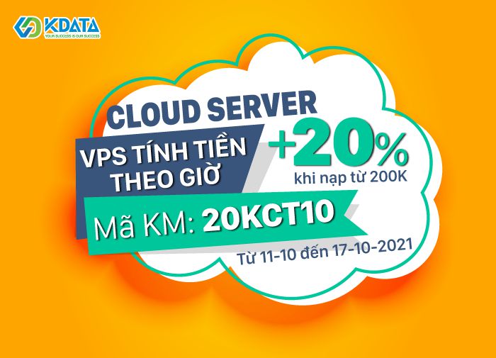 HOT SALE: KDATA -30% Hosting, +20% khi nạp tiền VPS theo giờ (1)