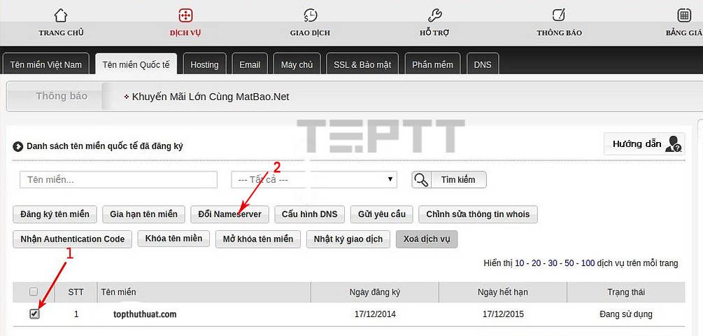 Hướng dẫn chi tiết cách trỏ tên miền về hosting (3)