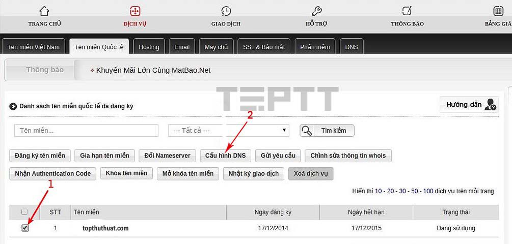 Hướng dẫn chi tiết cách trỏ tên miền về hosting (5)