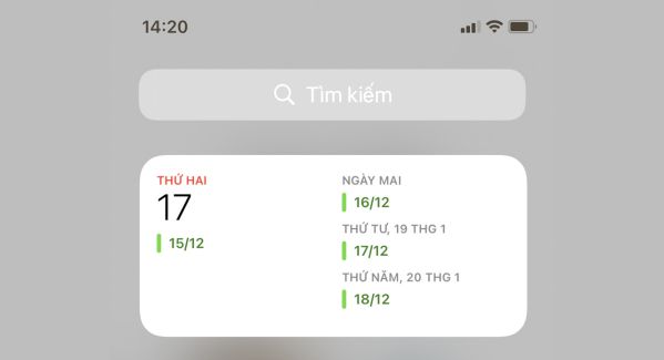 Cách thêm "Lịch Âm" vào màn hình chính và màn hình khóa điện thoại 3