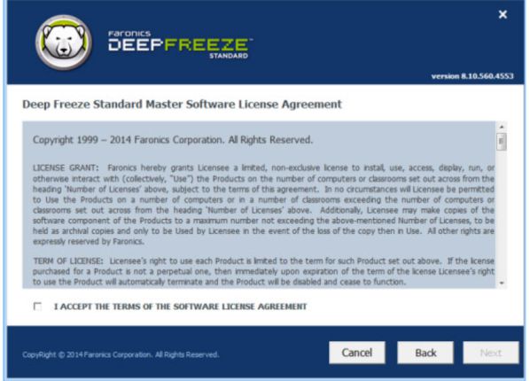 Cách cài đặt phần mềm đóng băng ổ cứng Deep Freeze Standard 2