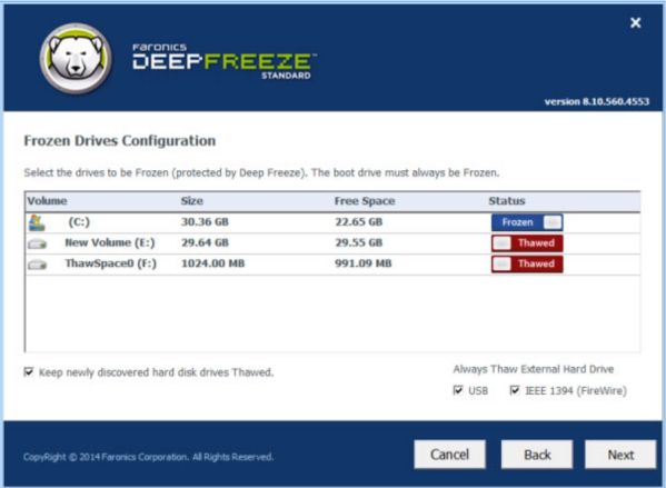 Cách cài đặt phần mềm đóng băng ổ cứng Deep Freeze Standard 4