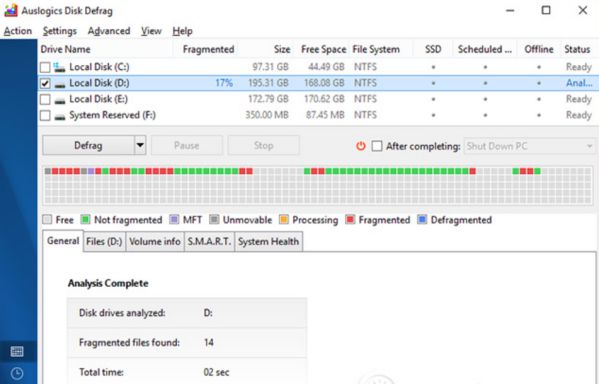 Dùng Auslogics Disk Defrag chống phân mảnh ổ cứng như nào?7