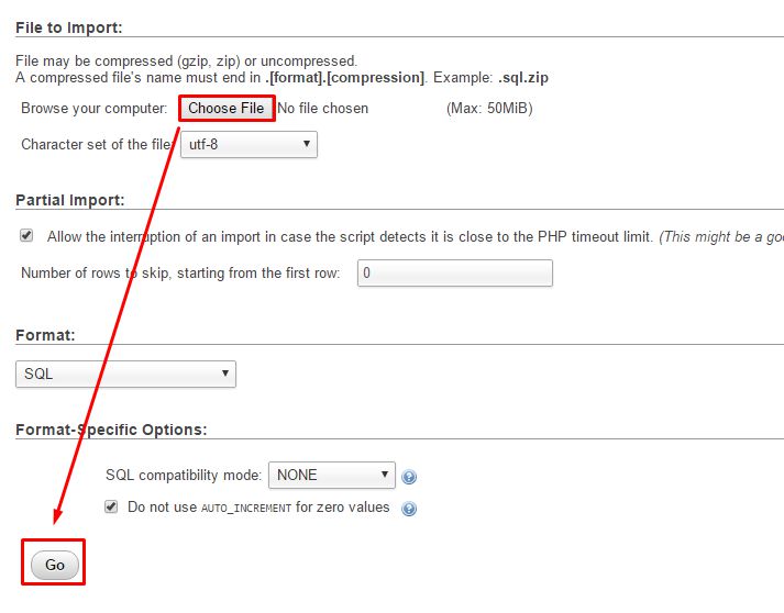 Tăng giới hạn upload/import phpMyAdmin DirectAdmin thế nào? (3)