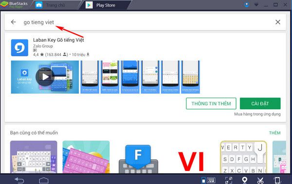 Cách gõ tiếng Việt trên giả lập BlueStacks, LDPlayer, KOPlayer (2)