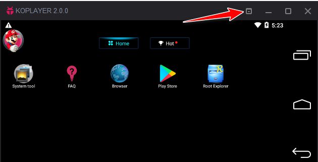 Hướng dẫn chỉnh độ phân giải màn hình của KOPlayer (1)