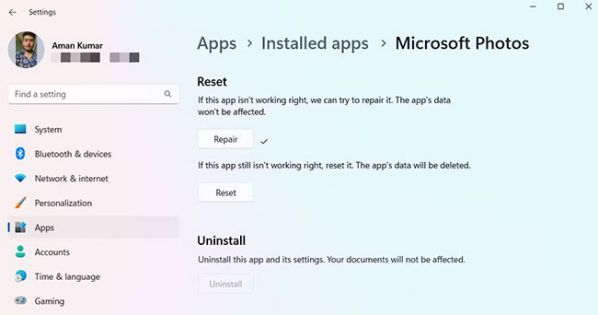 Sửa lỗi "Invalid Value for Registry" trên Windows Photos như nào?6