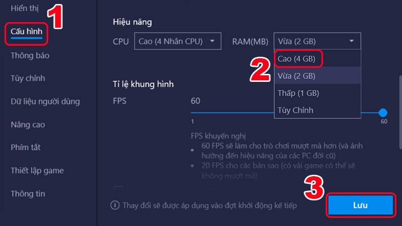 Hướng dẫn cách tăng tốc, giảm lag Bluestacks cực hiệu quả (2)
