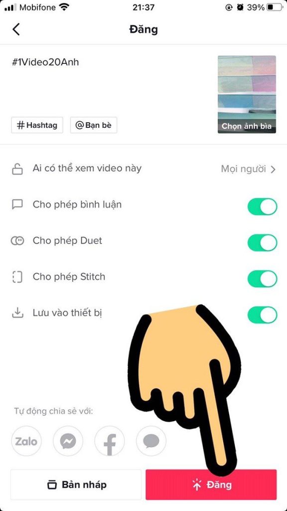 Cách làm video TikTok từ video và hình ảnh có sẵn (23)