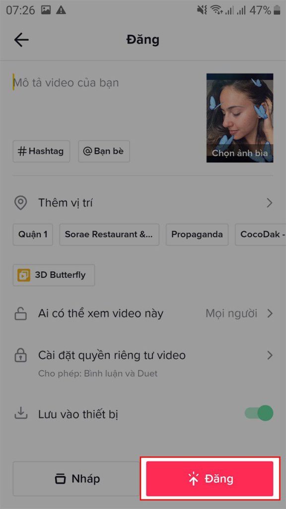 Cách làm video TikTok từ video và hình ảnh có sẵn (9)