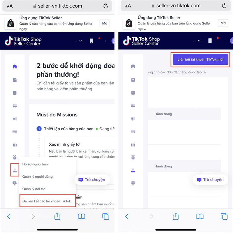 Hướng dẫn cách liên kết TikTok Shop với tài khoản cá nhân (3)