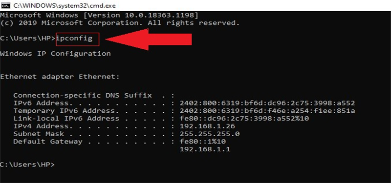 Hướng dẫn cách làm mới, reset địa chỉ IP bằng lệnh ipconfig 2