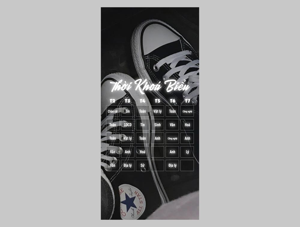  Cách tạo hình nền thời khóa biểu cho điện thoại cực đơn giản