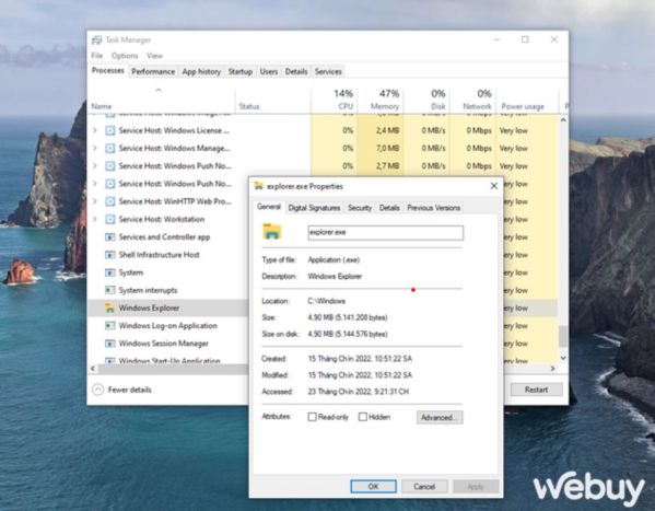 Cảnh báo: Không được tắt tác vụ chạy nền trong Task Manager 9