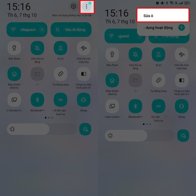 Hướng dẫn chỉnh trung tâm điều khiển trên Android 13 (1) Hướng dẫn chỉnh trung tâm điều khiển trên Android 13 (1)