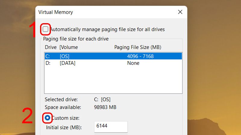 RAM ảo là gì? Cách set RAM ảo cho máy tính Windows 7, 8, 10 (5)