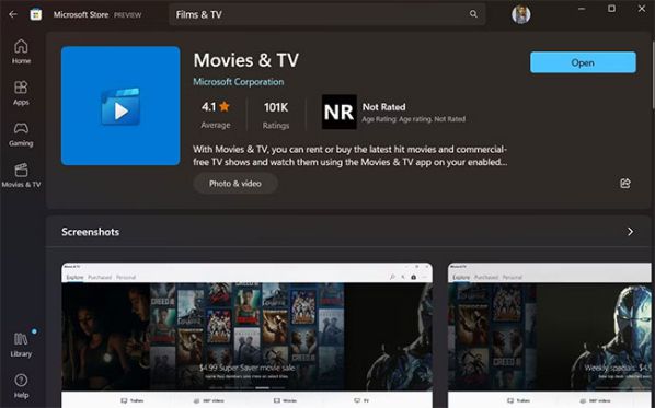 Sửa lỗi ứng dụng Films & TV không hoạt động trên Windows 11 2