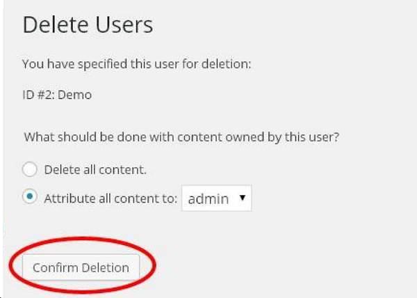 Hướng dẫn từng bước cách delete user WordPress