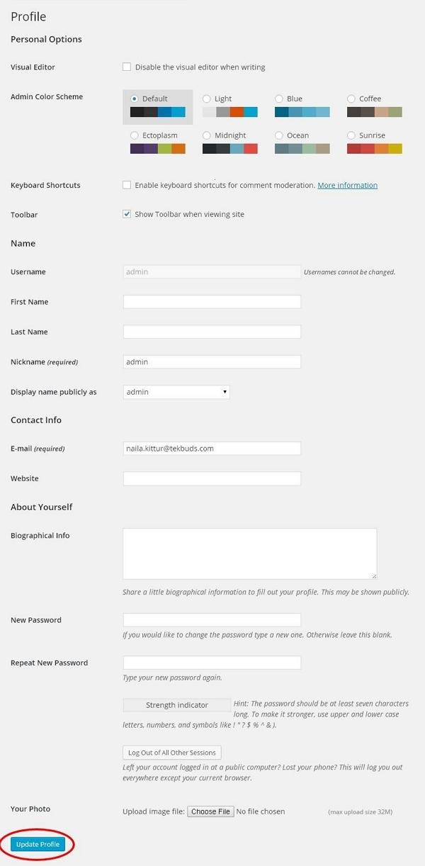 Tạo hồ sơ cá nhân trong WordPress một cách đơn giản