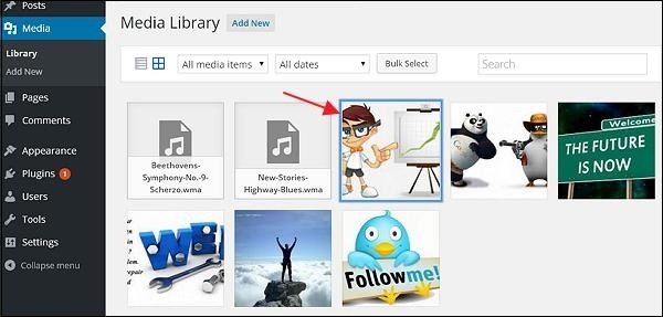 List of media files
