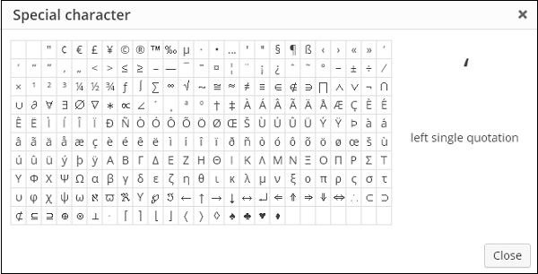 special character