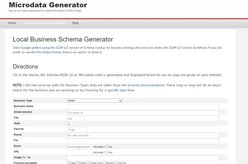 microdata to add schema markup