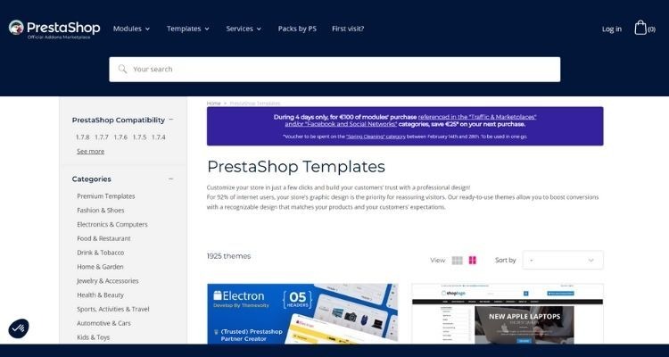 module & themes prestashop
