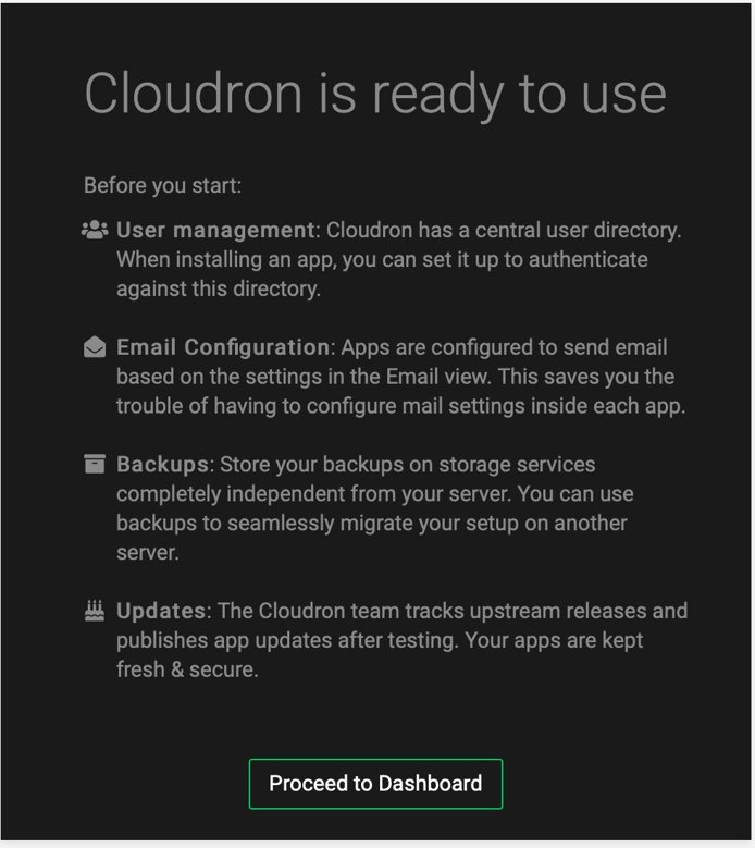 cloudron setup 3