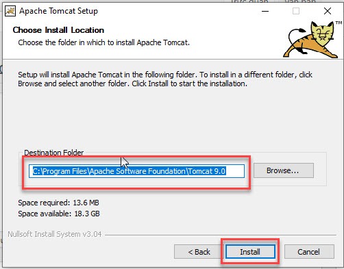 Cài đặt Tomcat 9.0