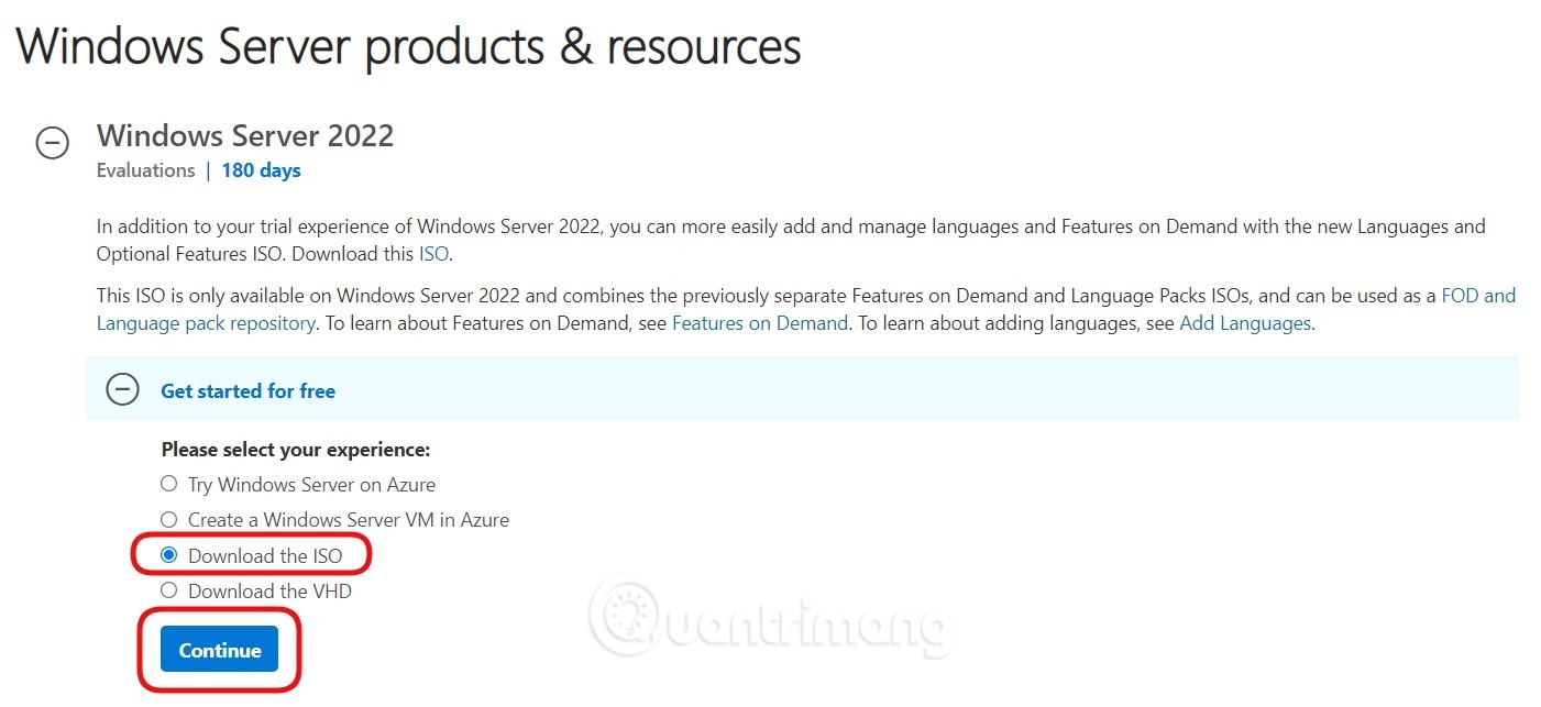 Hướng dẫn tải ISO Windows Server 2022 chính thức