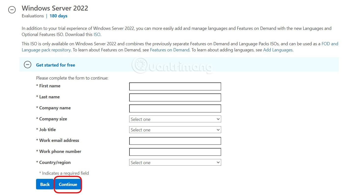 Hướng dẫn tải ISO Windows Server 2022 chính thức