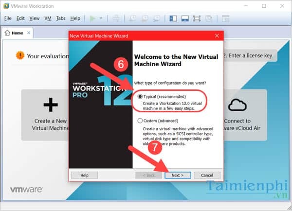 Tạo máy ảo mới trên VMware