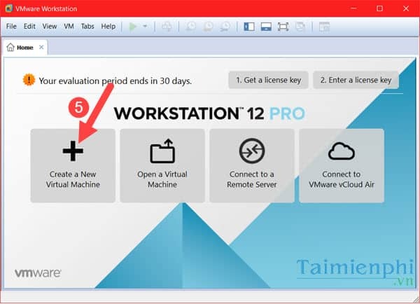 Tạo máy ảo mới trên VMware