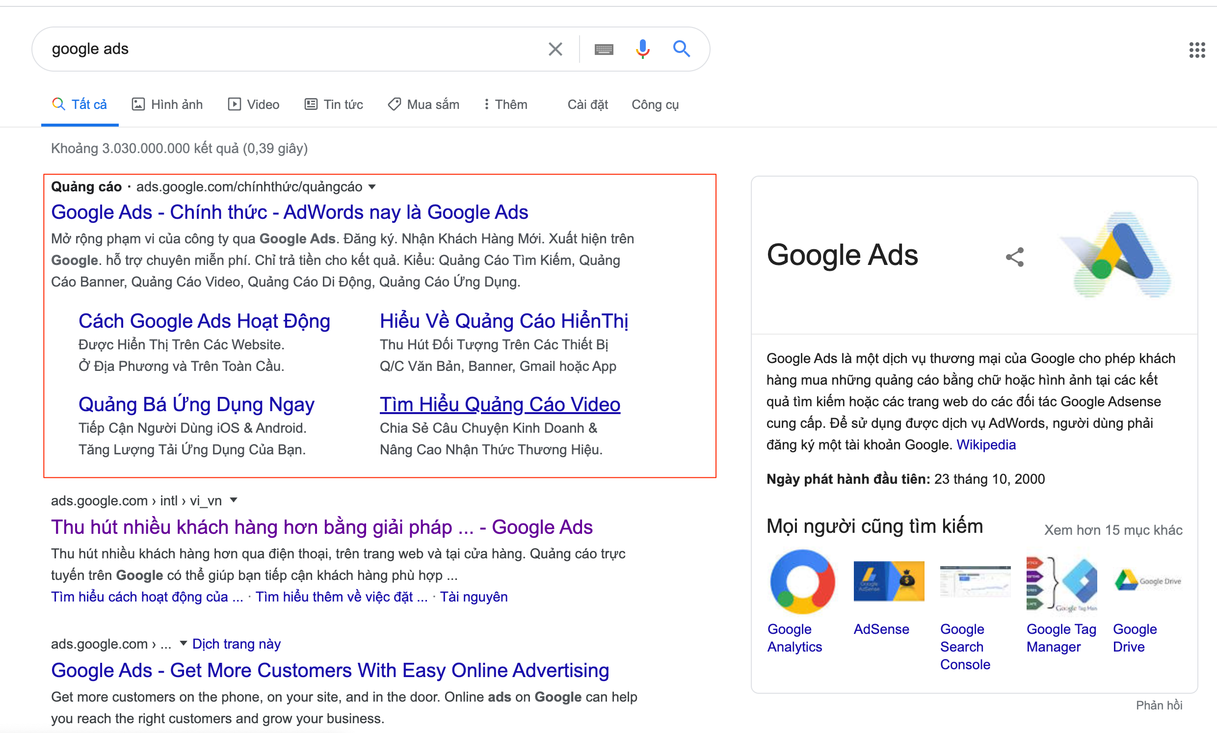 XEM BẢNG GIÁ CHẠY QUẢNG CÁO GOOGLE ADS CHI TIẾT MINH BẠCH VÀ CẬP NHẬT MỚI NHẤT