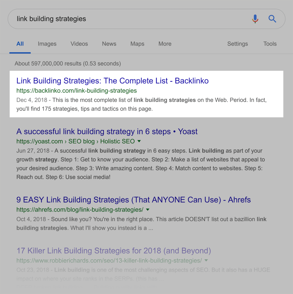 SEO content - "chiến lược xây dựng liên kết"