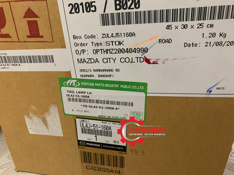 Den-hau-ngoai-Mazda-BT50-2016-2019-UL4J51160A-UL4J51150A(1) Mã đèn hậu ngoài BT50 2016-2019 chính hãng