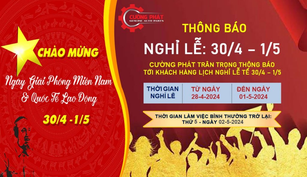 Lịch nghỉ lễ giải phóng miến Nam và Quốc tế Lao Động 30/4-1/5/2024
