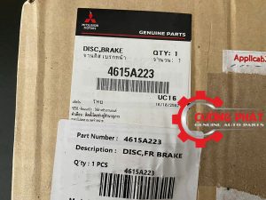 Tem mã đĩa phanh trước Mitsubishi Triton, Pajero Sport chính hãng